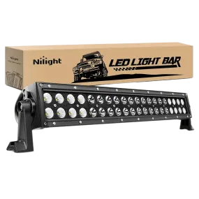 22 Inch 120W Double Row Black Spot Flood LED Light Bar