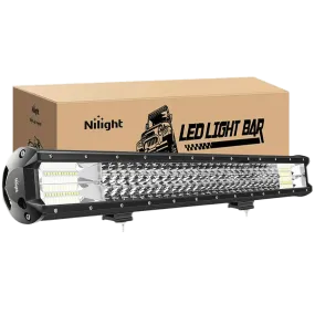 26 Inch 360W Triple Row Spot Flood LED Light Bar