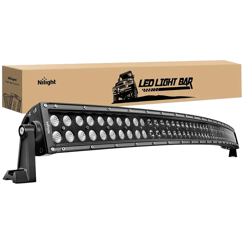 50 Inch 288W Double Row Black Curved Spot Flood LED Light Bar