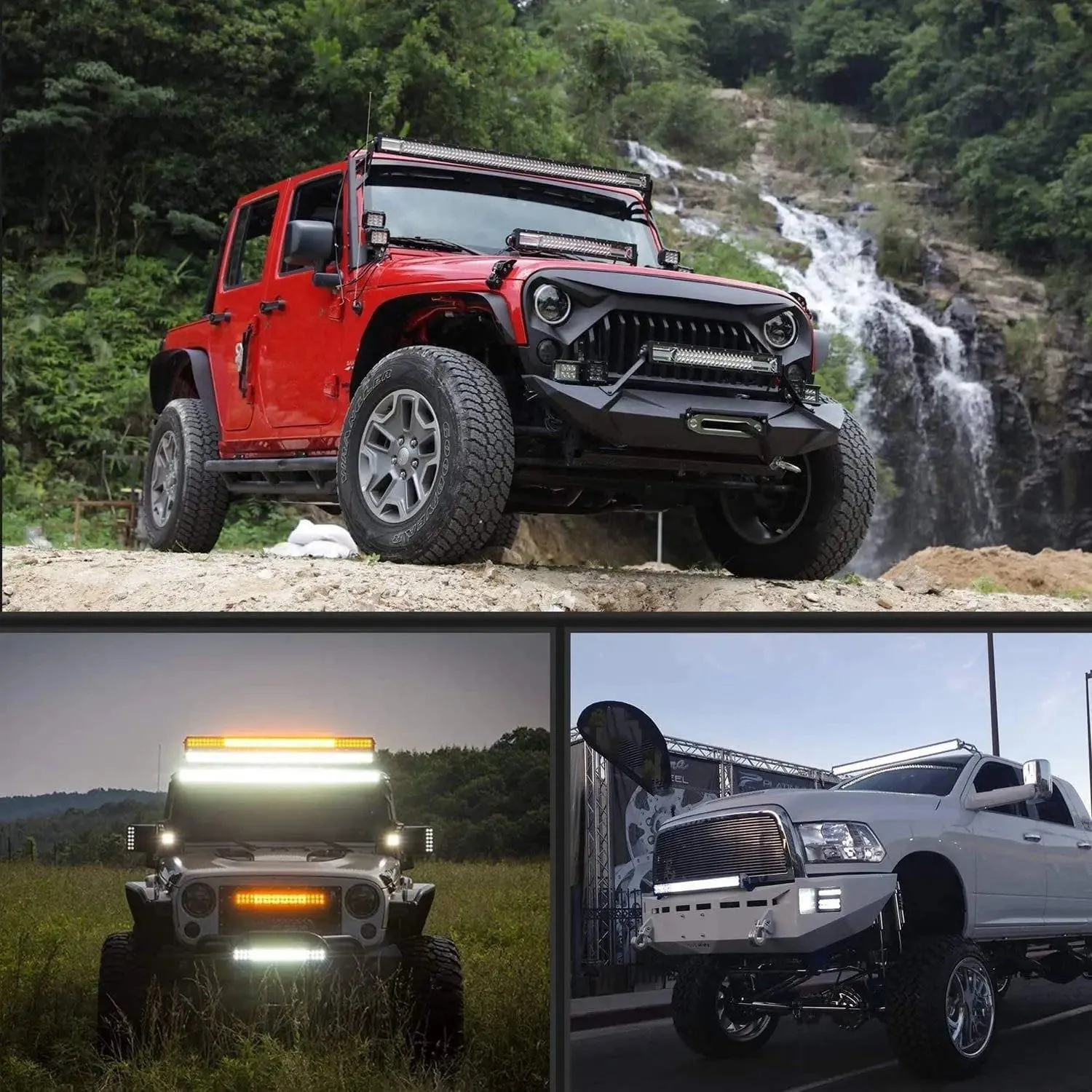 52 Inch 783W 49500LM Triple Row Spot Flood Led Light Bar