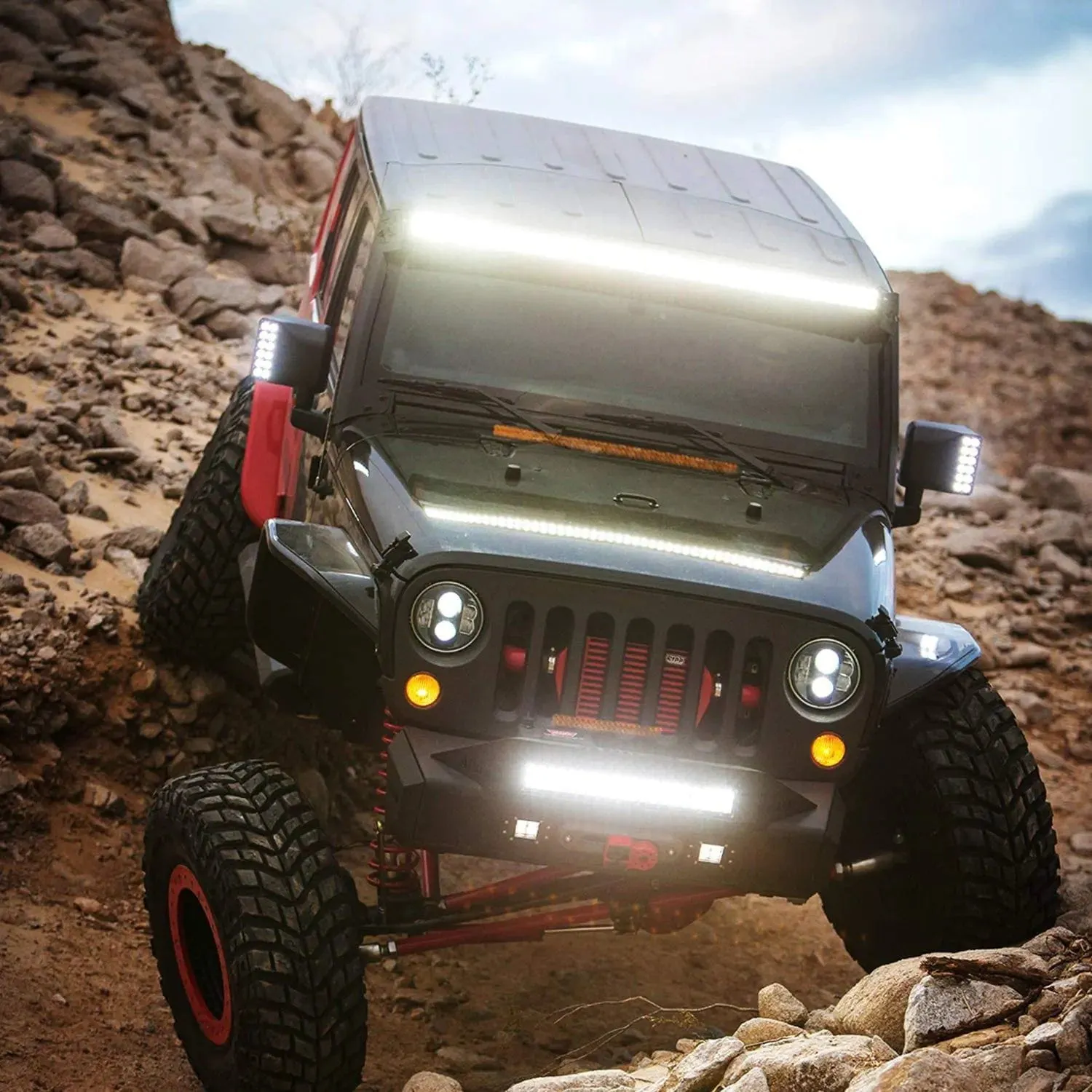 52 Inch 783W 49500LM Triple Row Spot Flood Led Light Bar