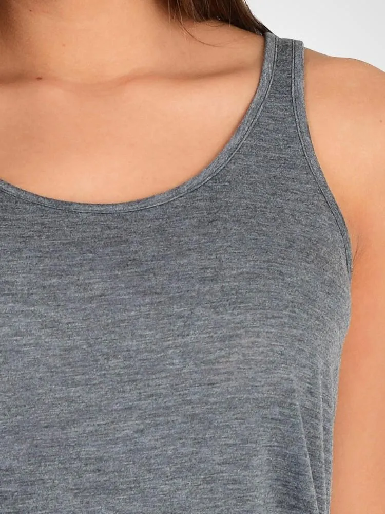 Airy Melange Burnout Tank