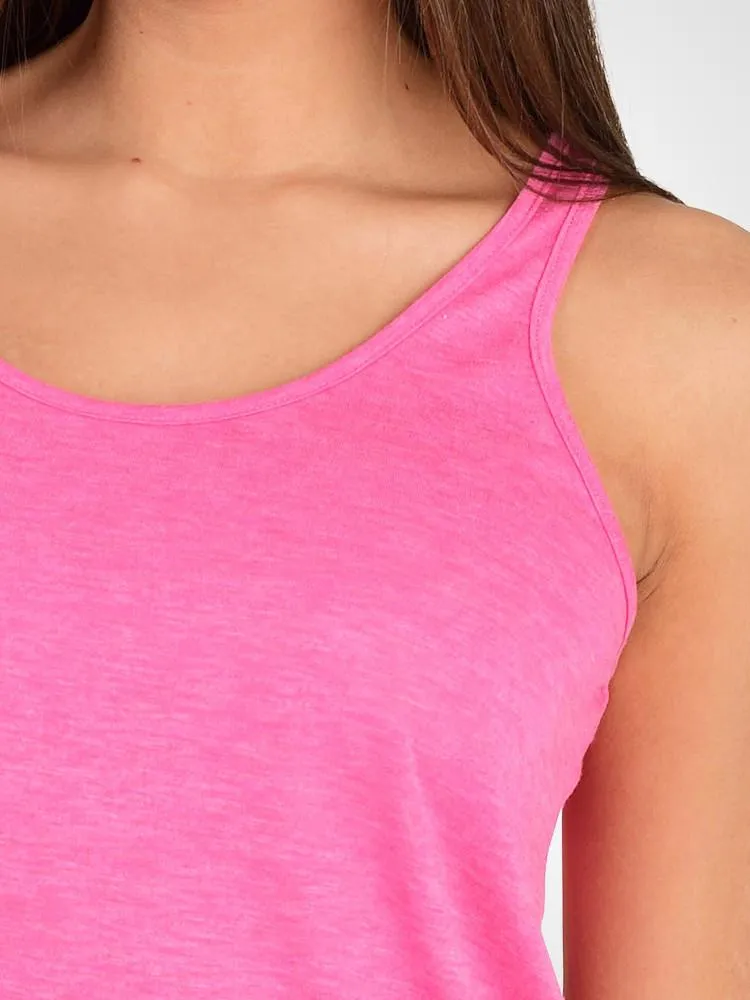 Airy Melange Burnout Tank