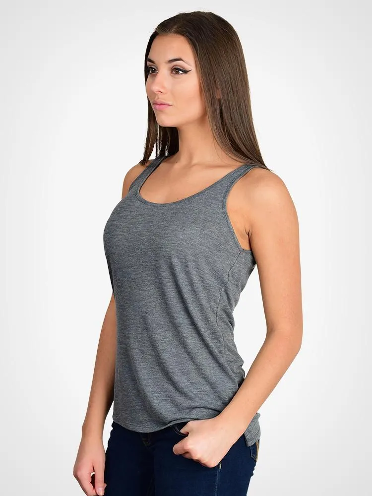 Airy Melange Burnout Tank