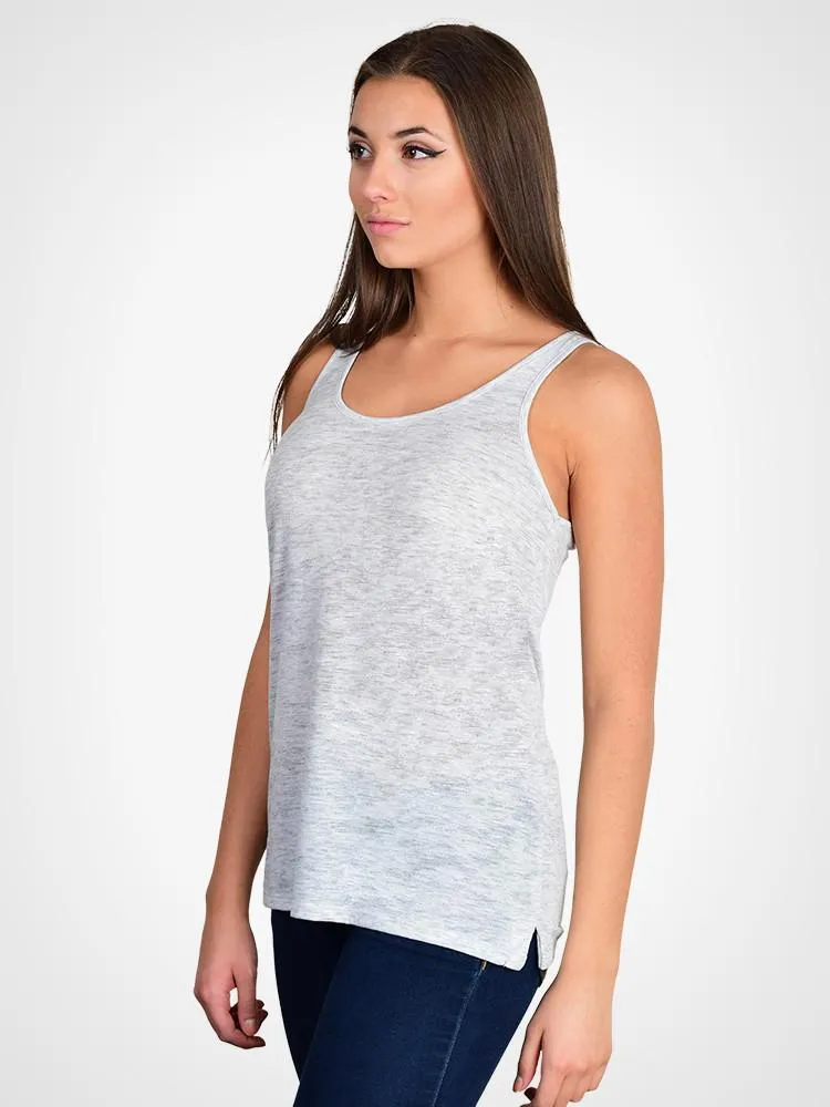 Airy Melange Burnout Tank