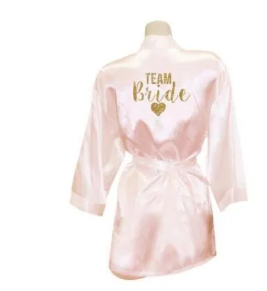 Bridesmaid Robes Robes Bridal Robes Light Pink Satin Robe Bridesmaid Robes Wedding