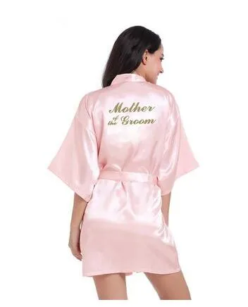 Bridesmaid Robes Robes Bridal Robes Light Pink Satin Robe Bridesmaid Robes Wedding