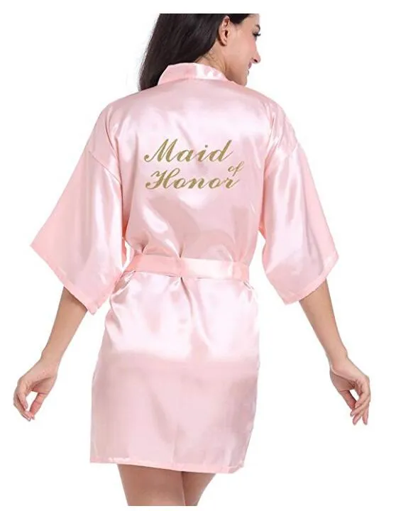 Bridesmaid Robes Robes Bridal Robes Light Pink Satin Robe Bridesmaid Robes Wedding