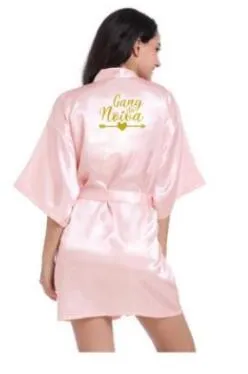 Bridesmaid Robes Robes Bridal Robes Light Pink Satin Robe Bridesmaid Robes Wedding