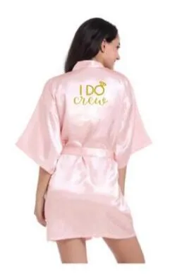 Bridesmaid Robes Robes Bridal Robes Light Pink Satin Robe Bridesmaid Robes Wedding