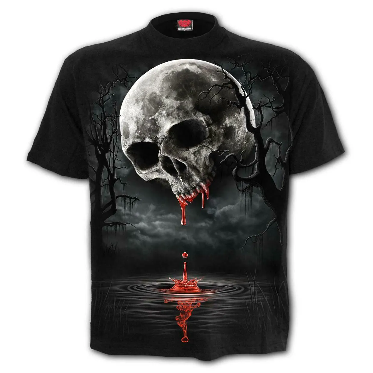 Death Moon Front Print Men & Womens T-Shirt