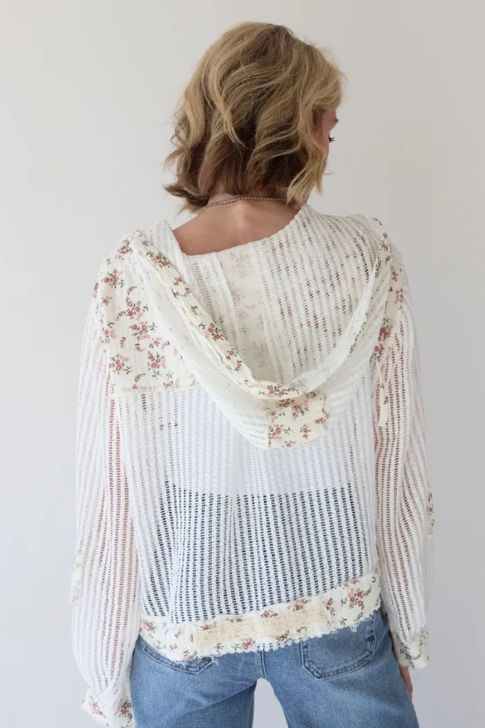 Floral Patch Crochet Jacket