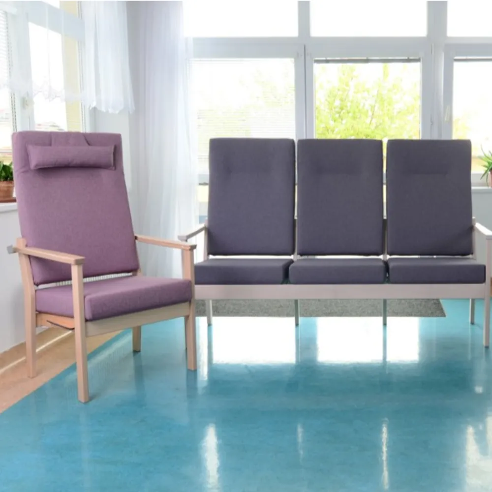 High Back Single Chair - Taupe Vinyl
