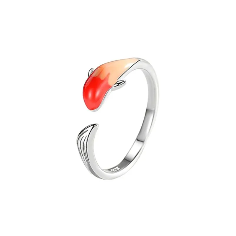 Koi Silver Open Ring