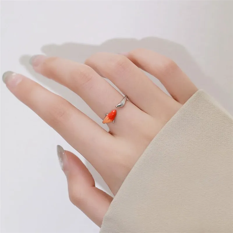 Koi Silver Open Ring