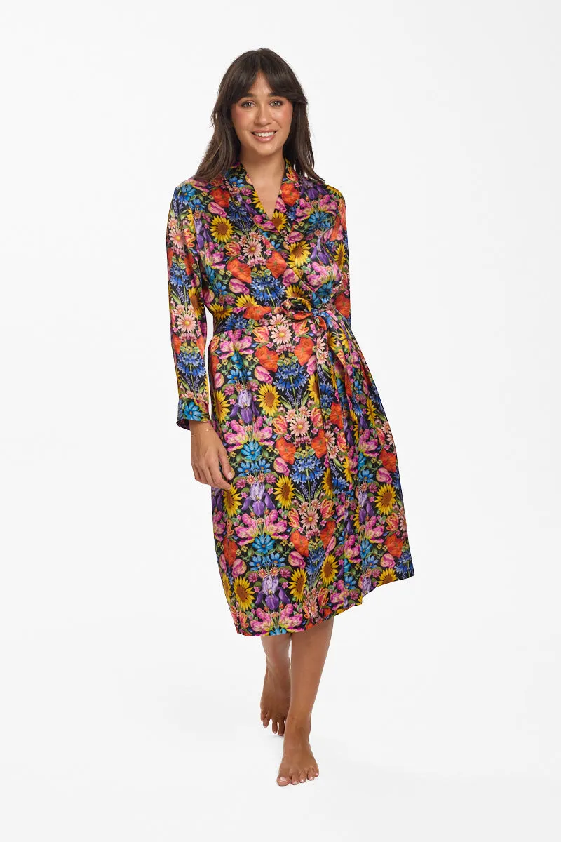 Liberty Silk Robe Floral Muse
