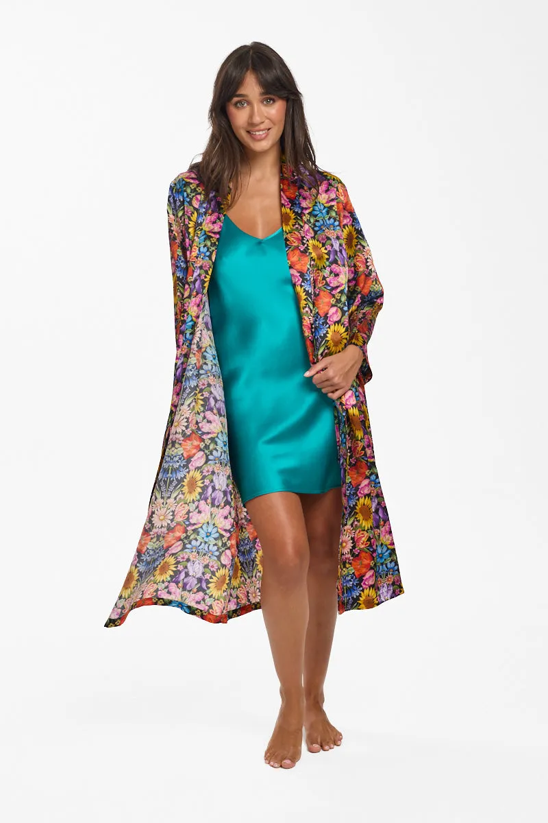 Liberty Silk Robe Floral Muse