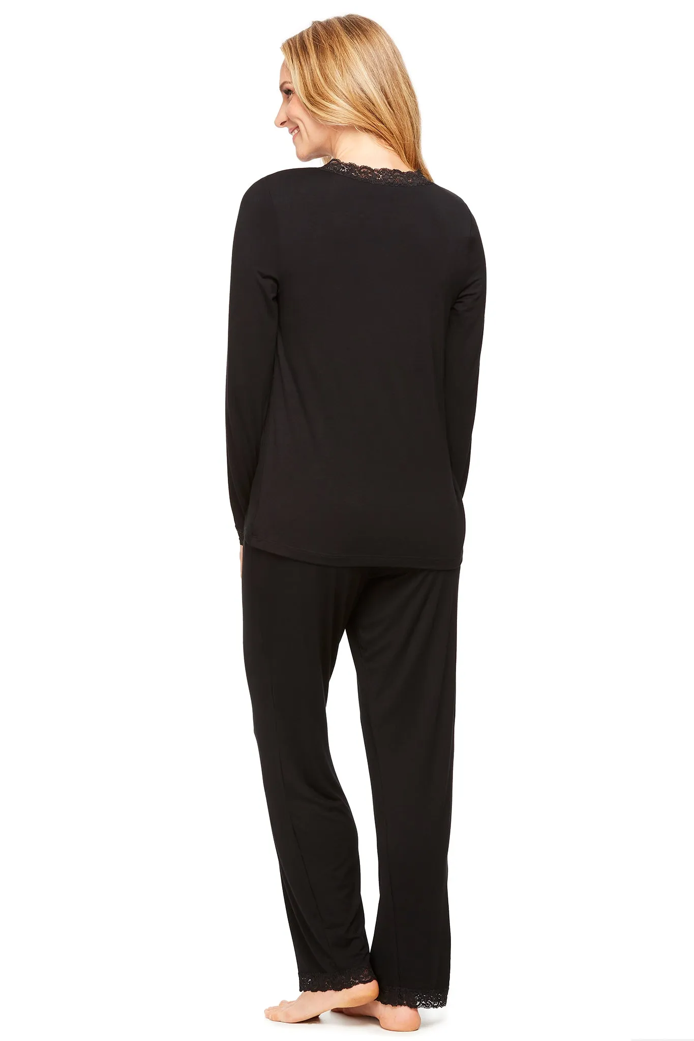 Long-Sleeve PJ Set with Modern Pant