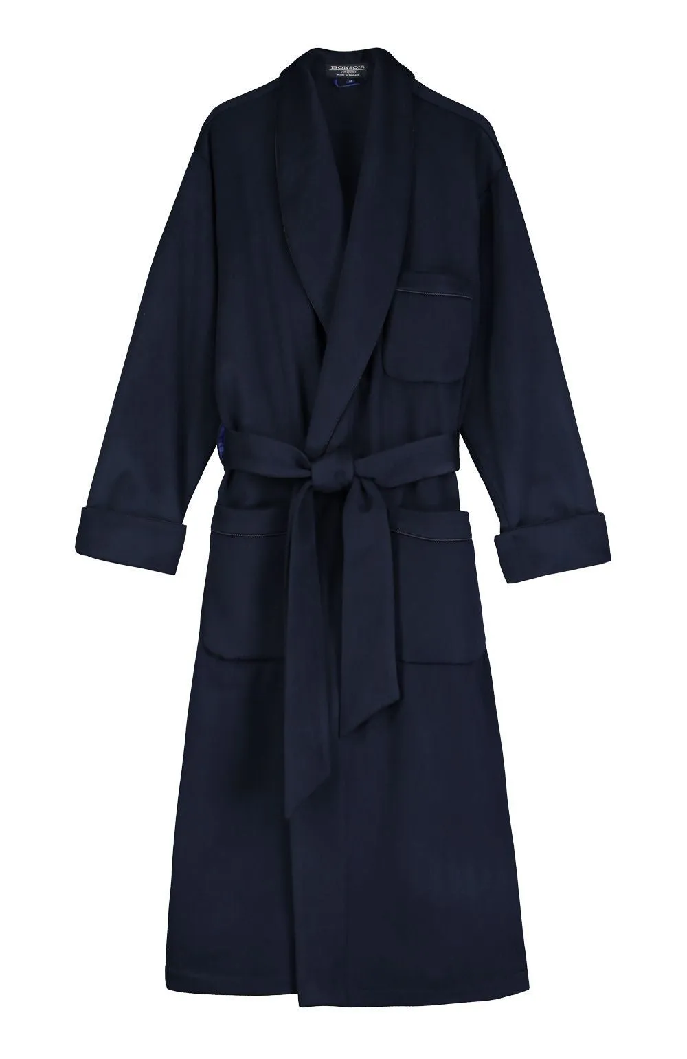 Men's Cashmere Robe - Navy