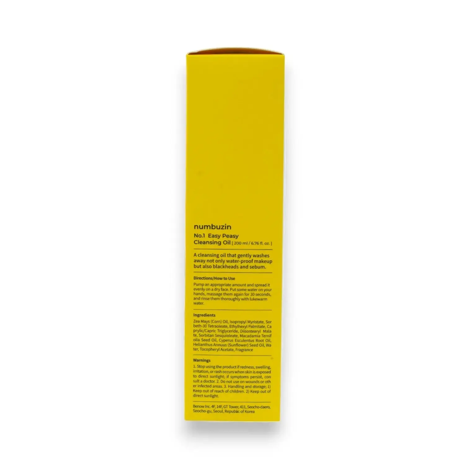 Numbuzin Easy Peasy Cleansing Oil 200ml