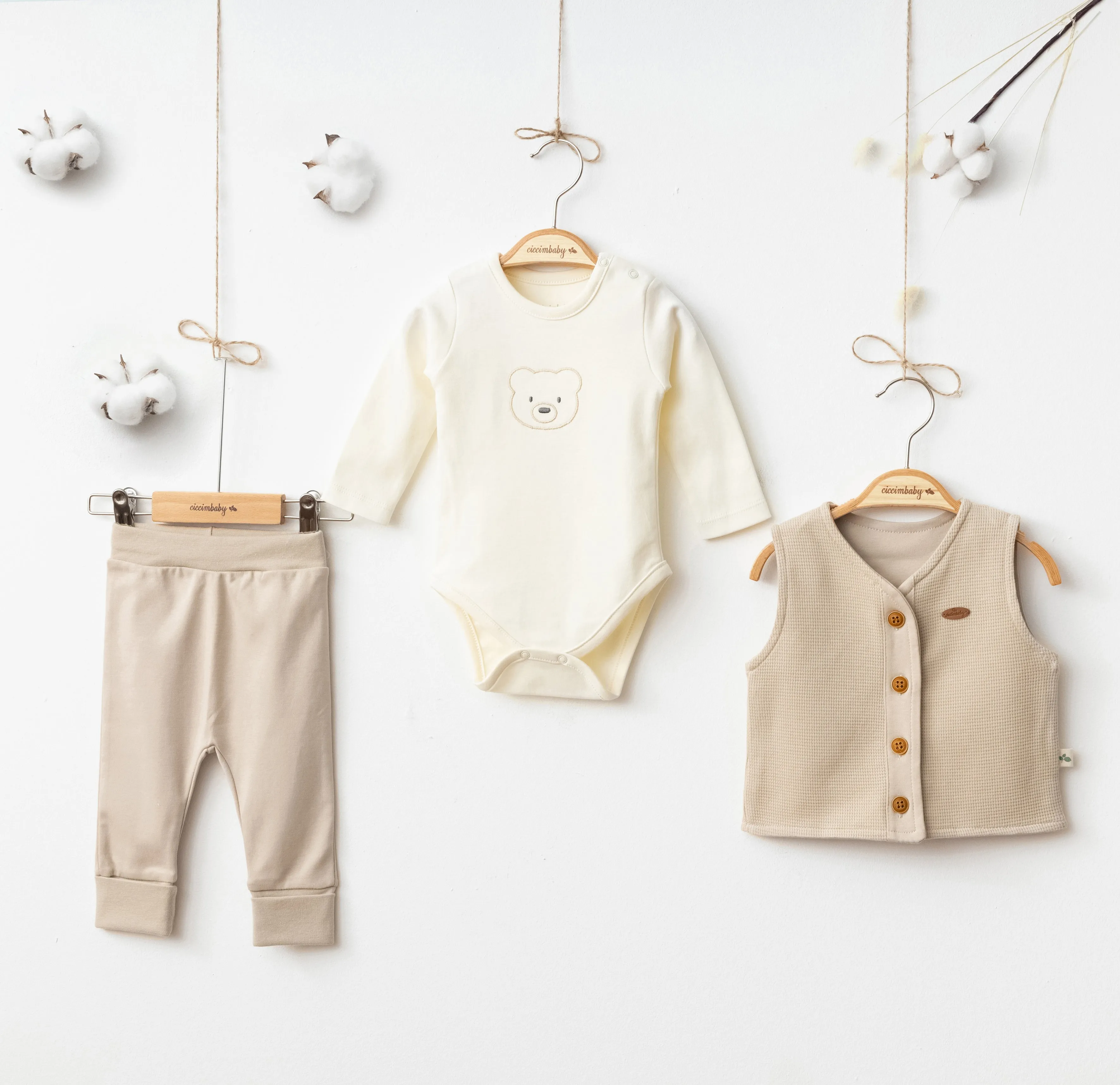 Teddy 3 Pcs Brown Set