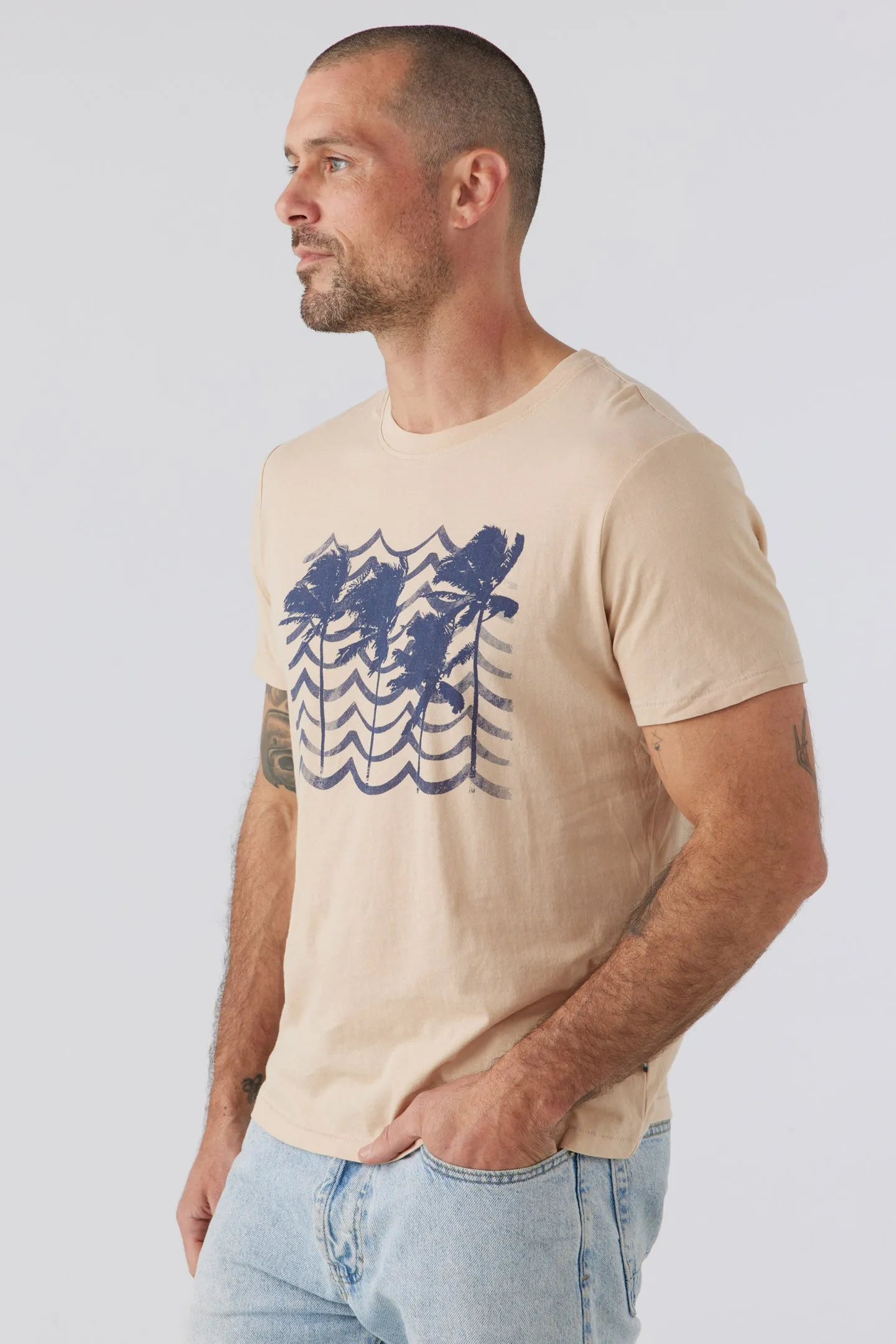 Wavy Palm Sunset Tee